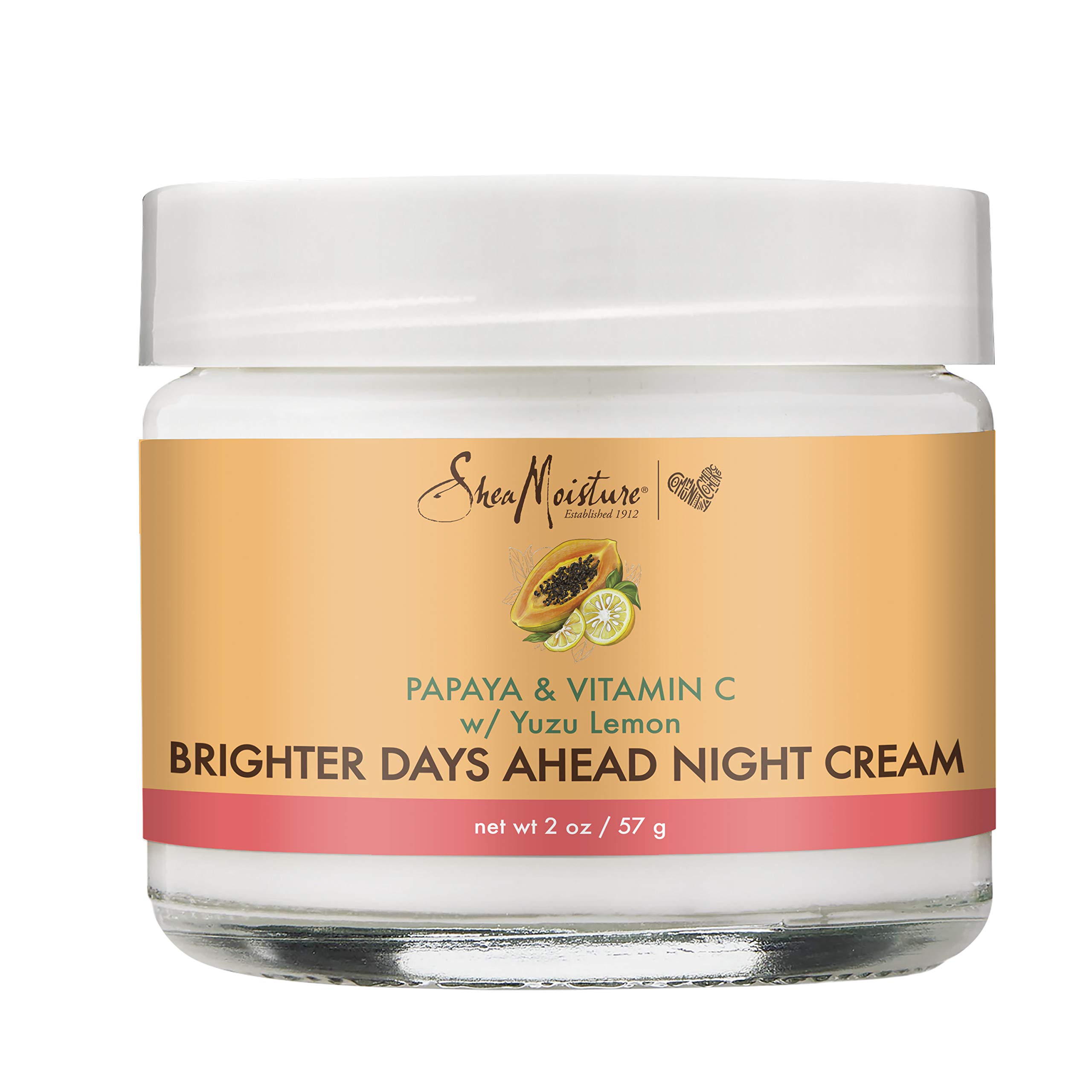 SheaMoisture Night Cream for Dull & Uneven Skin, Papaya and Vitamin C Moisturizer, 2 Oz