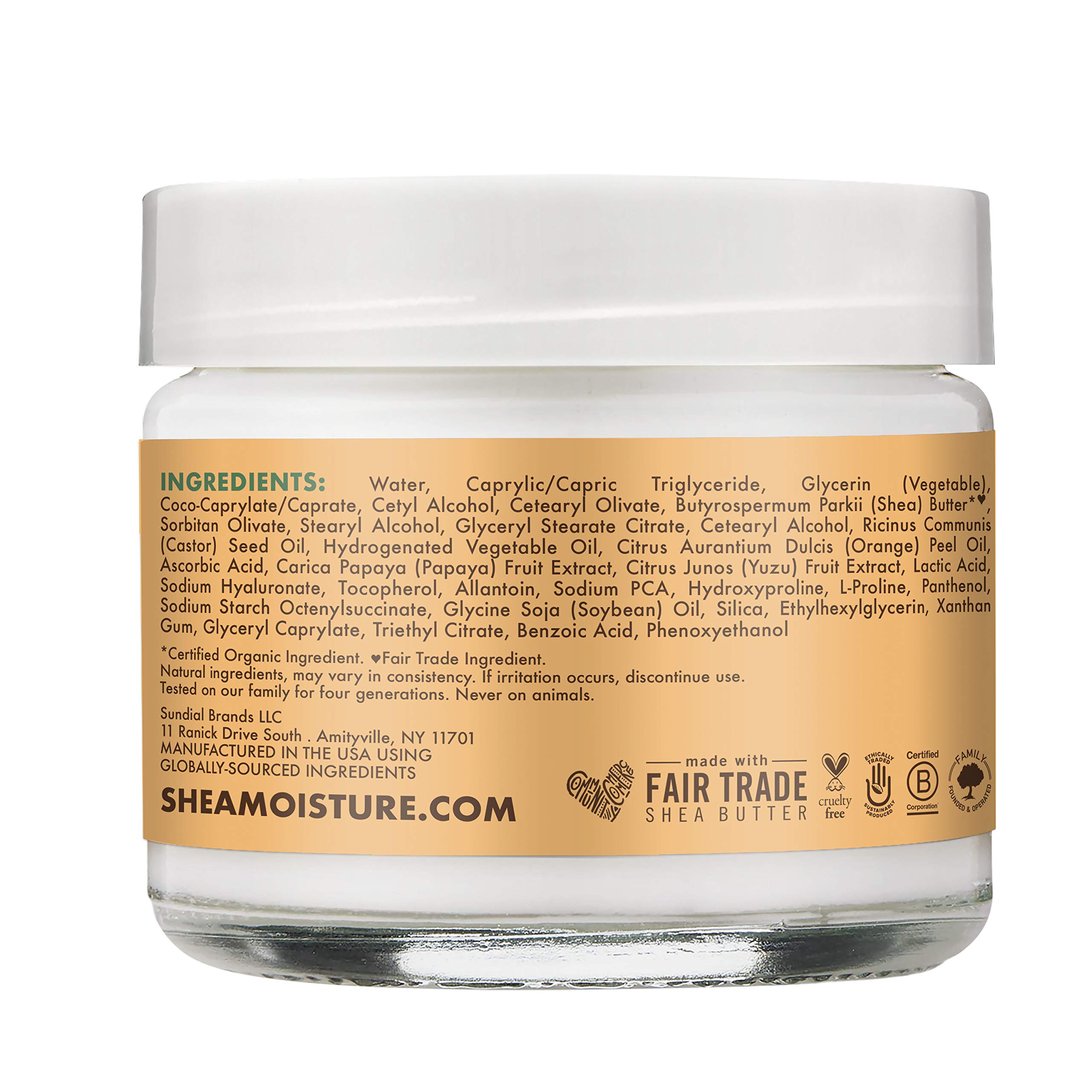 SheaMoisture Night Cream for Dull & Uneven Skin, Papaya and Vitamin C Moisturizer, 2 Oz