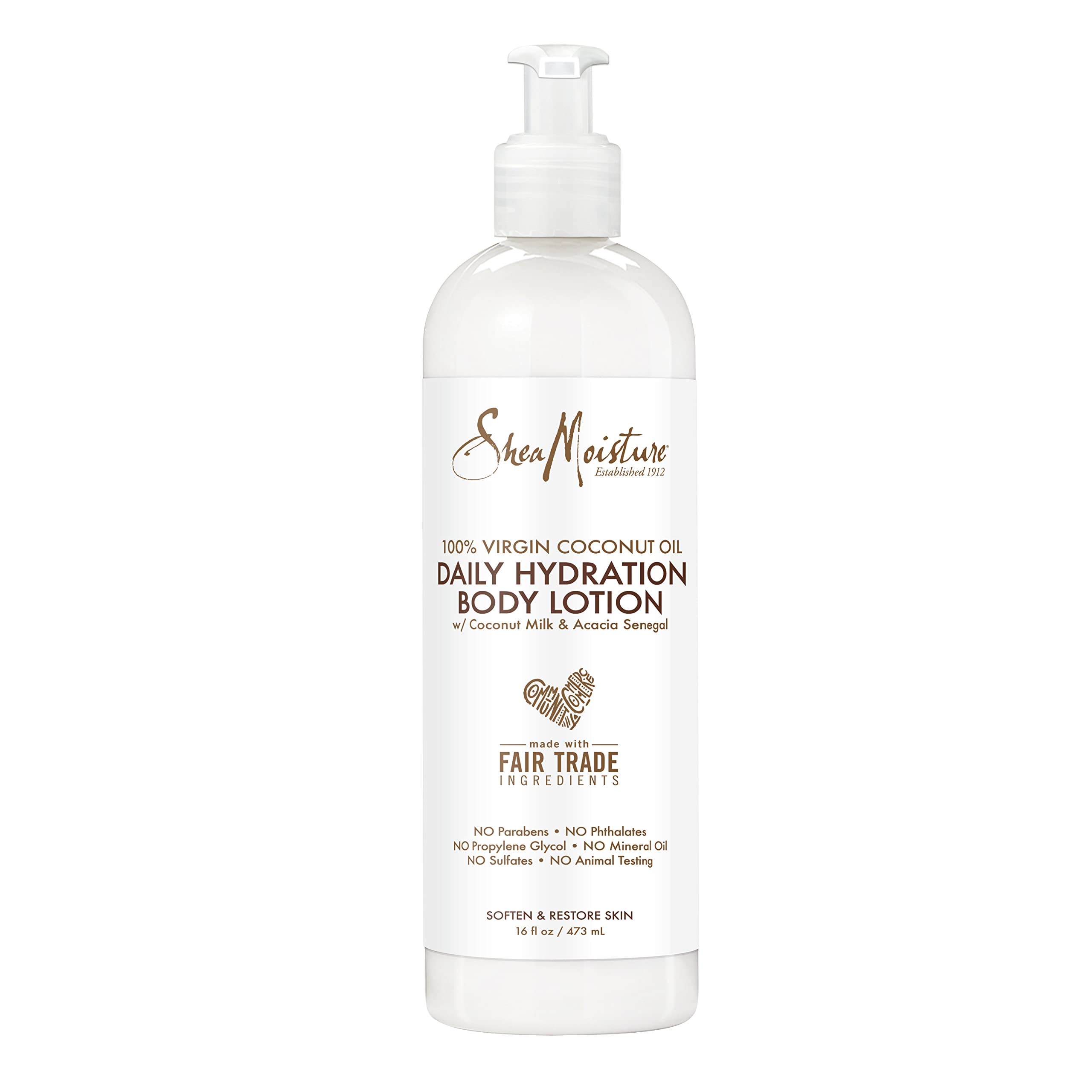 SheaMoisture Daily Hydration Body Lotion Moisturizer 100% Virgin Coconut Oil For All Skin Types Paraben Free 16 oz