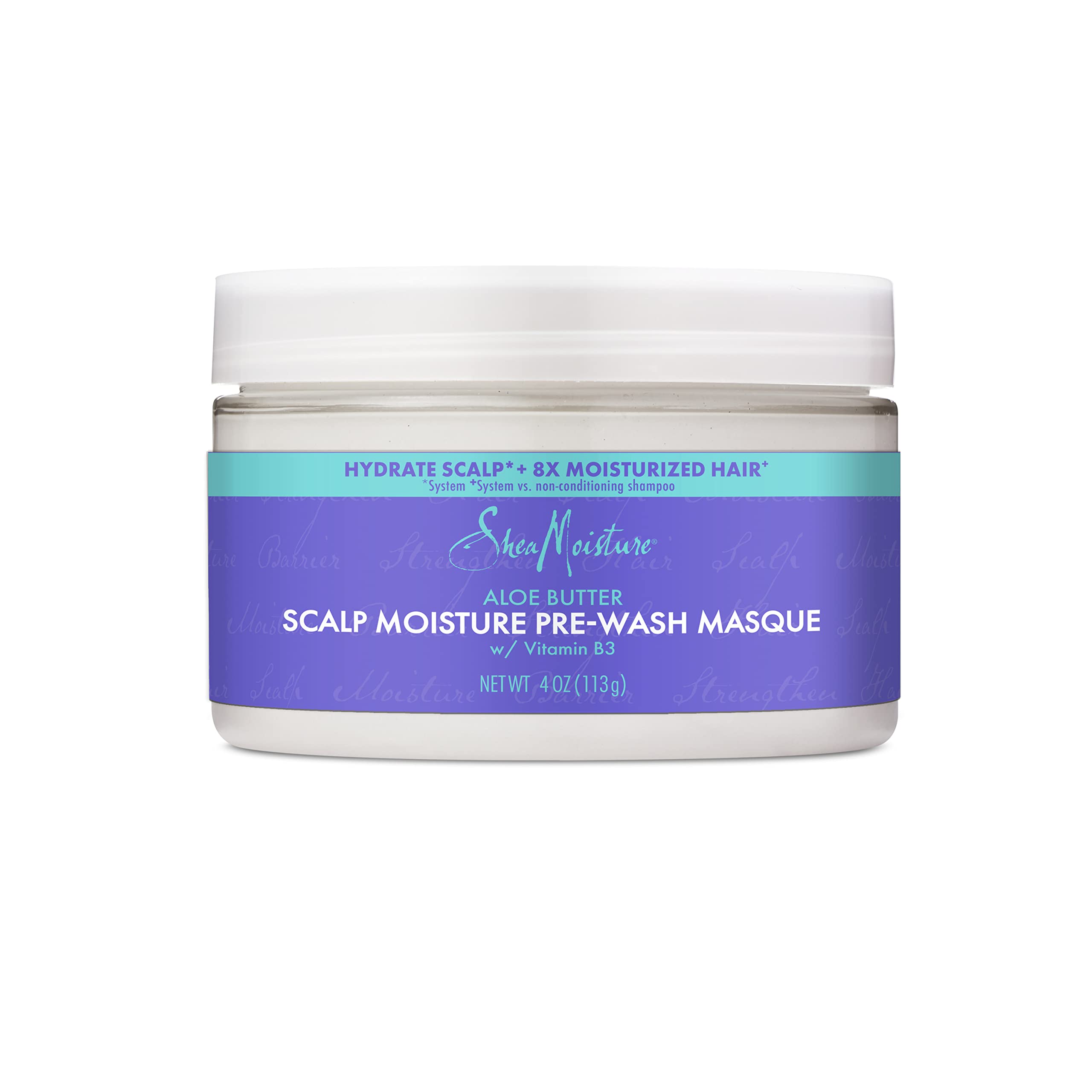 SheaMoisture Aloe Butter & Vitamin B3 Pre-Wash Masque - Boosts Hydration for Moisturized Hair and Scalp 4oz