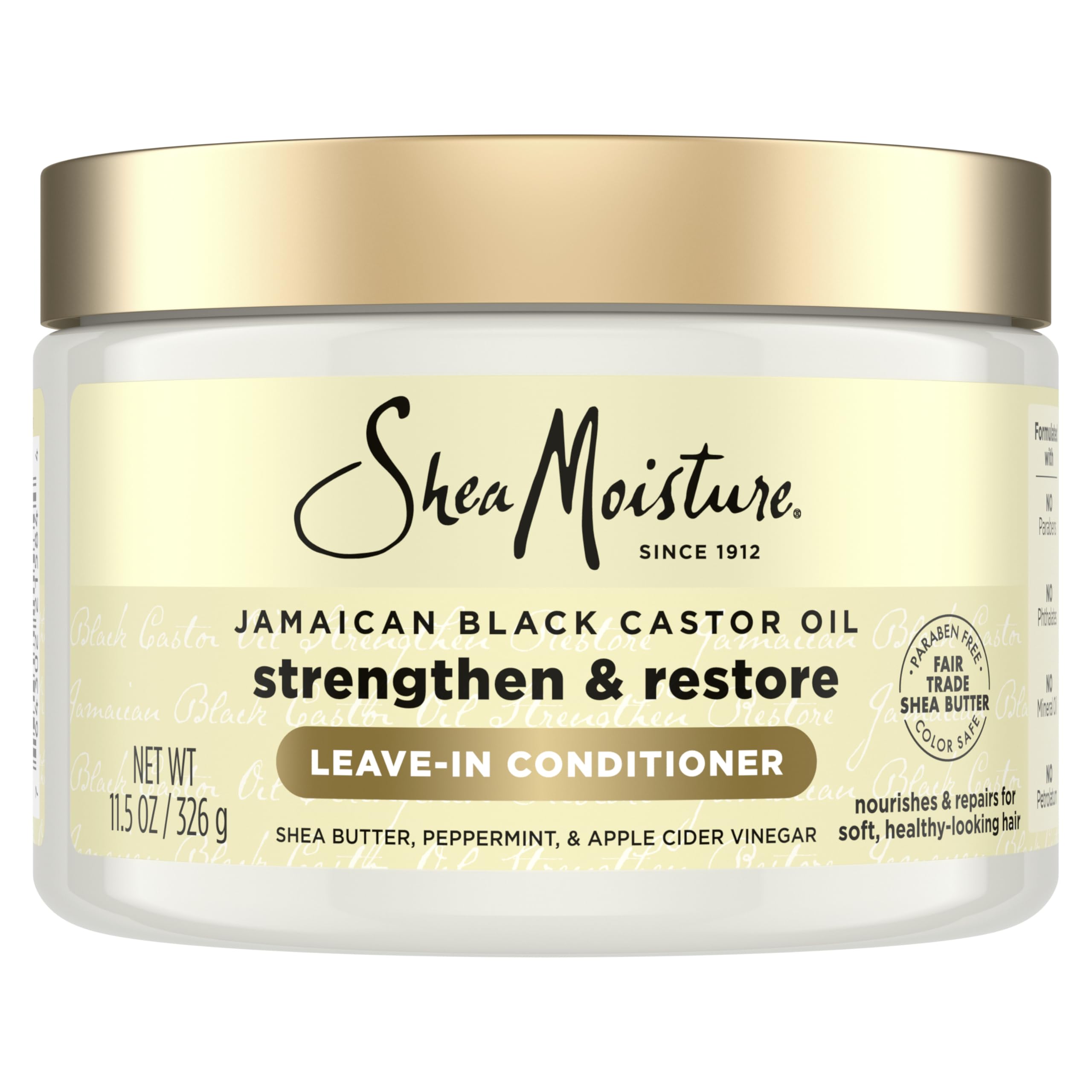 SheaMoisture Jamaican Black Castor Oil, Strengthen & Restore Leave-In Conditioner, 11.5 fl oz (340 ml)