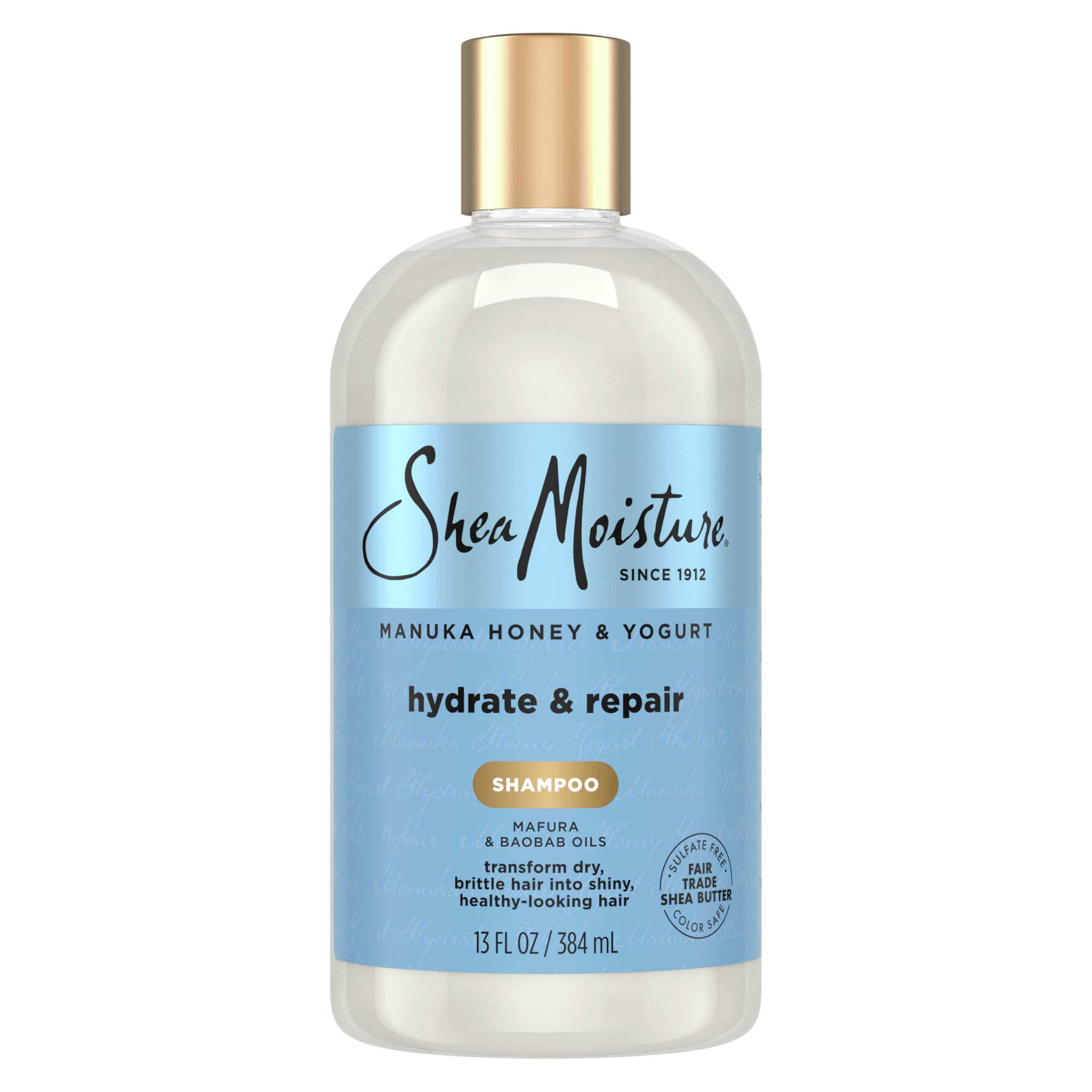 Shea Moisture Shampoo Hydrate and Repair for Damaged Hair with Manuka Honey and Shea Butter 13 oz