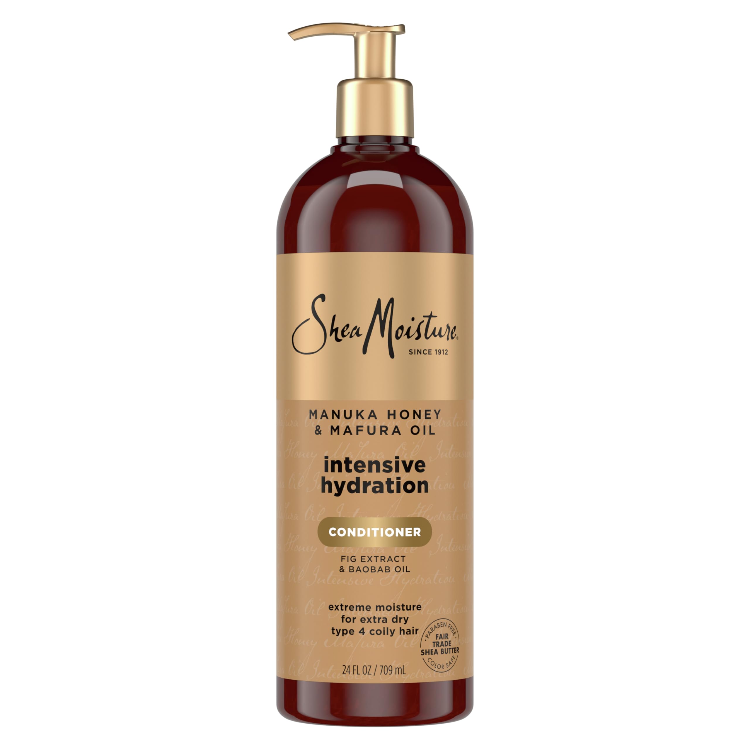 SheaMoisture Intensive Hydration Conditioner Manuka Honey & Mafura Oil for Extra Dry, Damaged Hair, Paraben-Free 24 oz