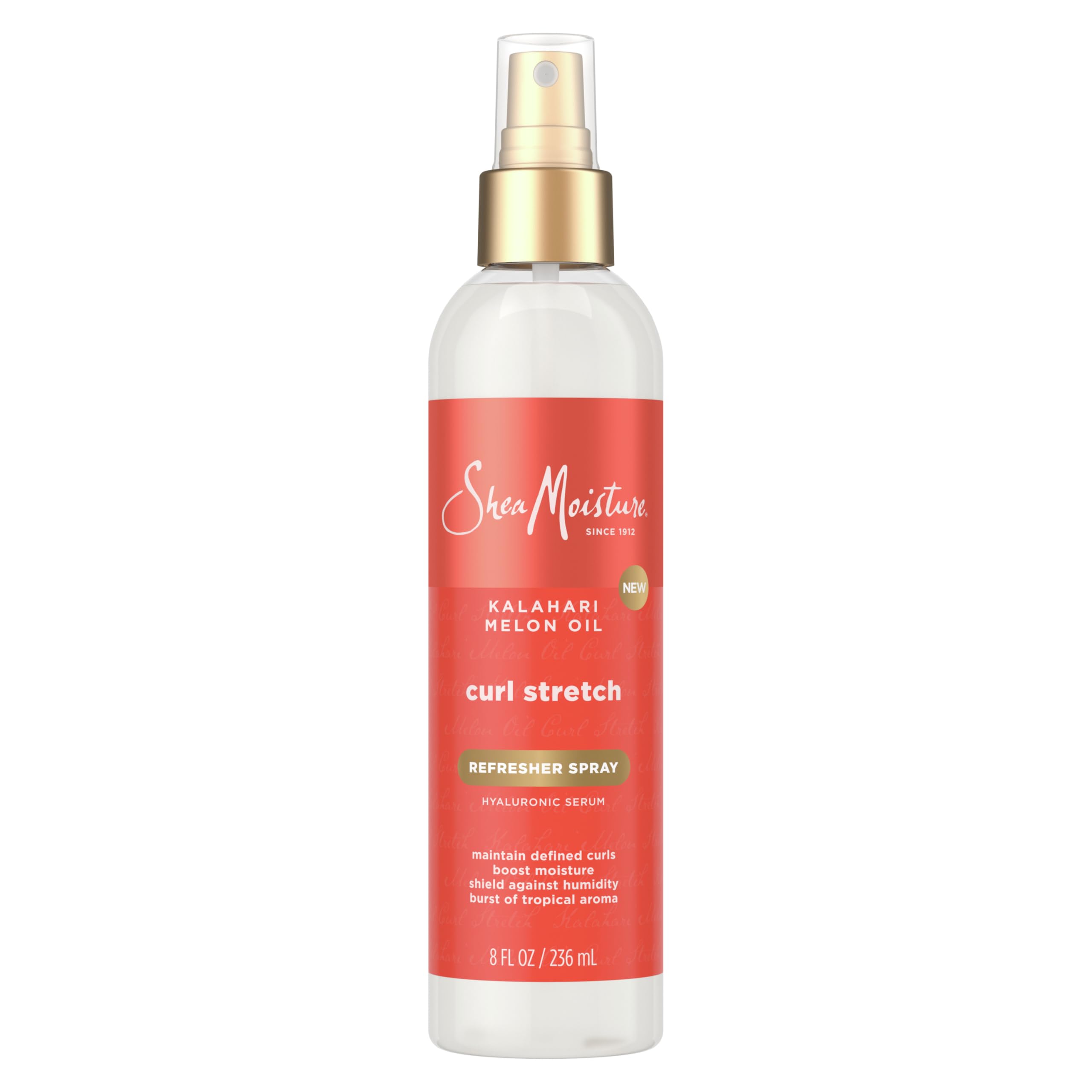 SheaMoisture Curl Stretch Refresher Spray Kalahari Melon Oil and Marula Oil Between Wash Style Stretcher Boosts Hydration, Fights Humidity and Frizz with Hyaluronic Serum 8 Fl Oz