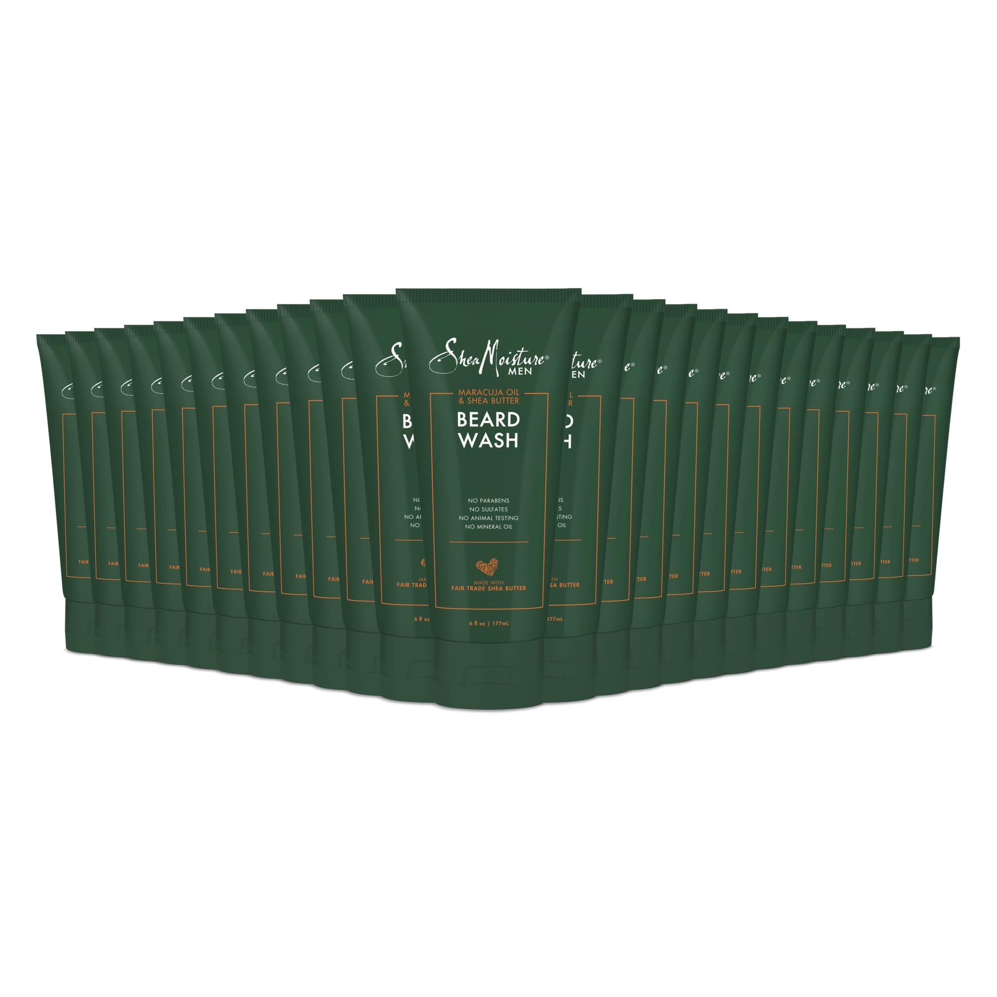 SheaMoisture Beard Wash for a Full Beard Maracuja Oil & Shea Butter to Deep Clean and Refresh Beards 6 oz (Pack of 24)