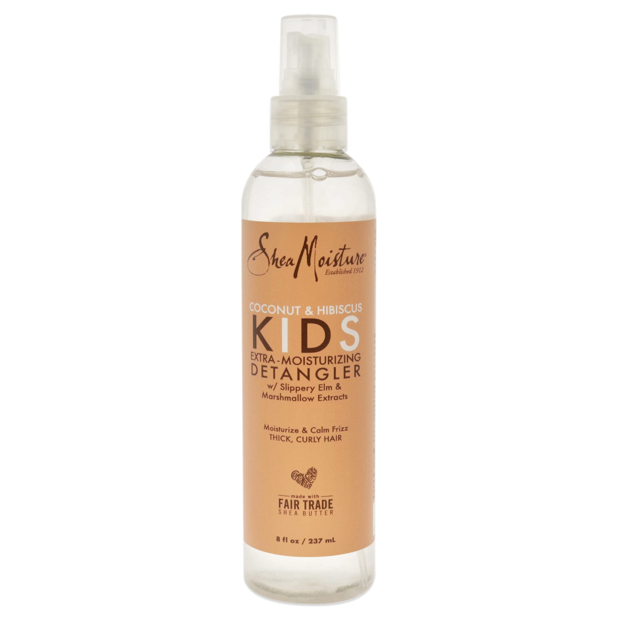 SheaMoisture Kids Extra Moisturizing Detangler Coconut & Hibiscus for Curly Hair Shea Butter Hair Care Product 8 oz