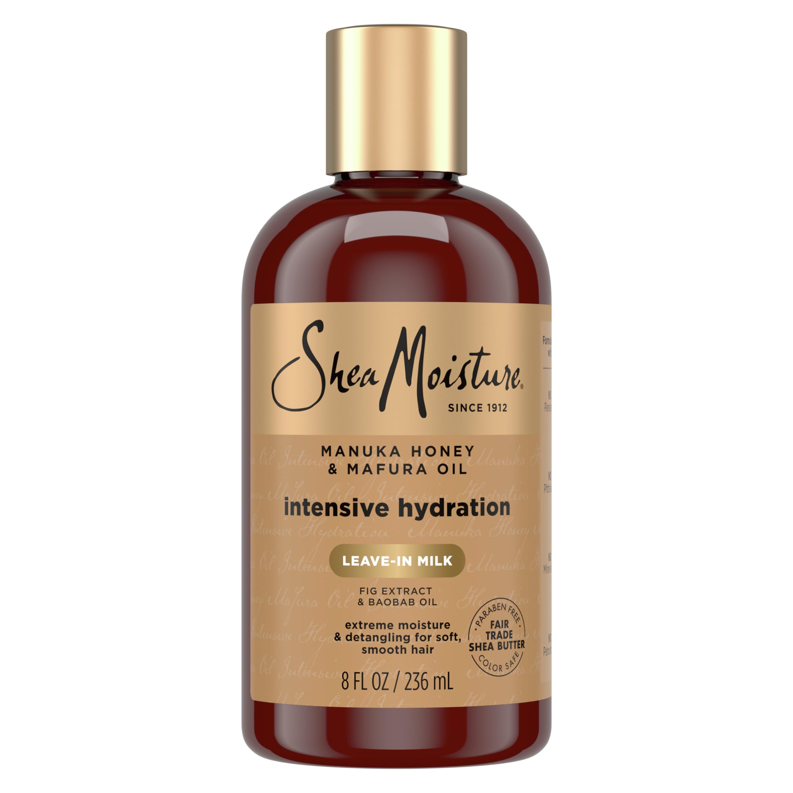 SheaMoisture Hydration Hair Milk Manuka Honey and Mafura Oil for Dry Hair to Hydrate and Style Hair 8 oz