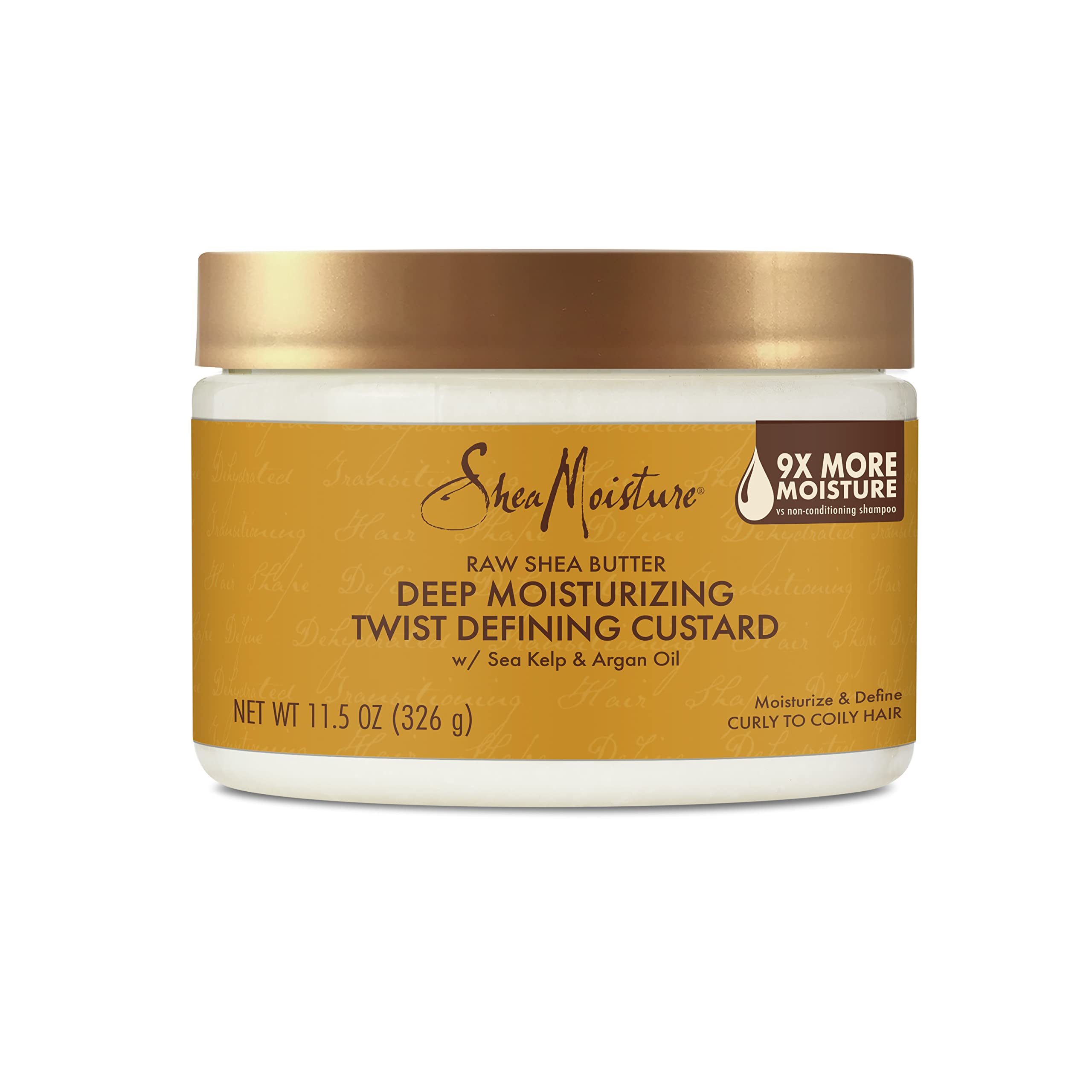 SheaMoisture Raw Shea Butter Deep Moisturizing Twist Defining Custard To Moisturize and Define Your Curls 11.5 oz
