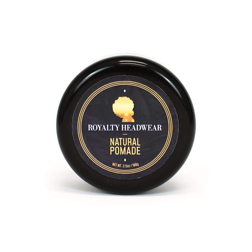 Royalty Headwear Natural Wave Pomade – Silky & Moisturized Hair, Strong Hold, Easy Wash – Men’s Grooming Supplies, Natural Ingredients (3.5oz)