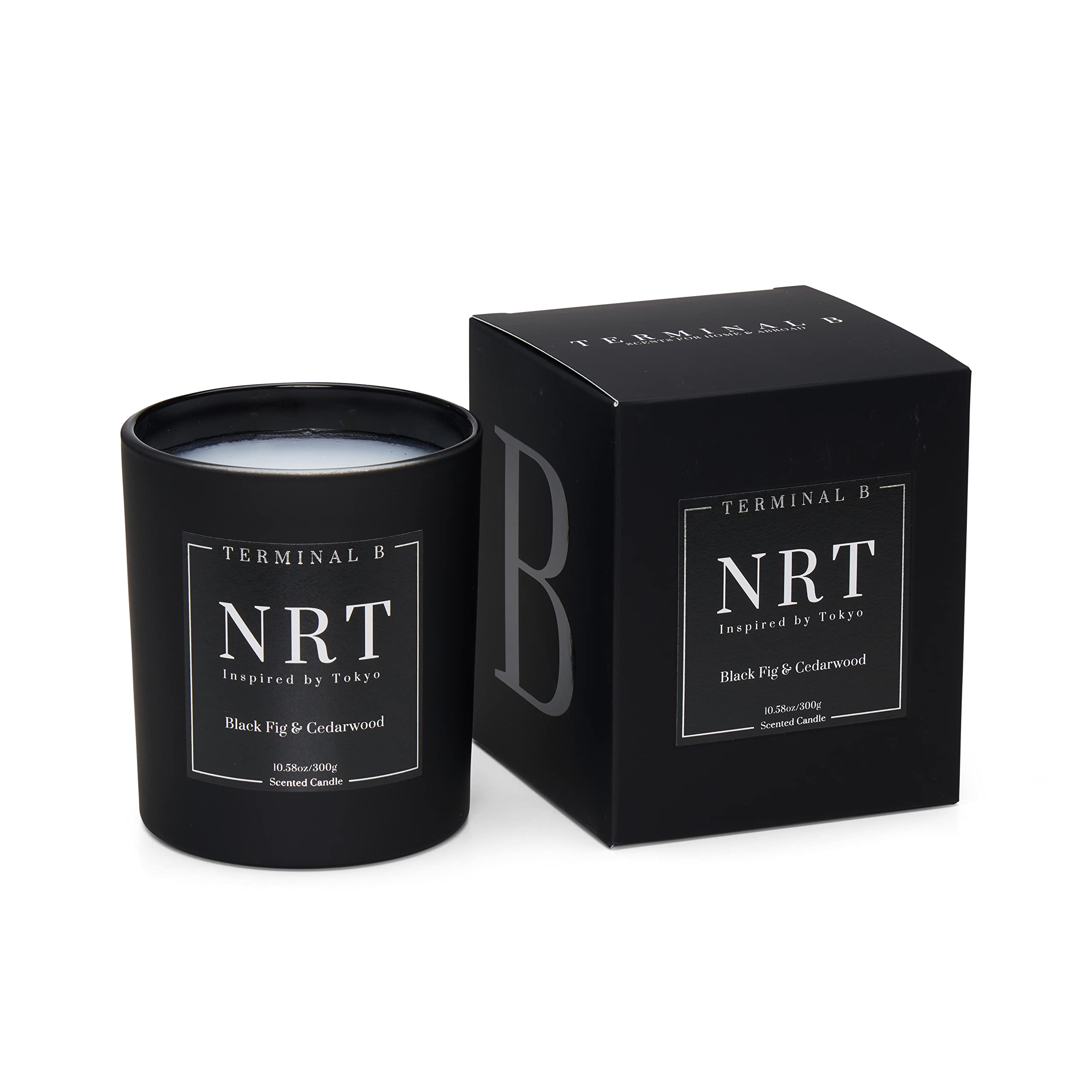 TERMINAL B Luxury Candle | NRT - Black Fig & Cedarwood | Inspired by Tokyo | Hand-Poured in Los Angeles | 10.58 oz, 60+ Hour Burn Time