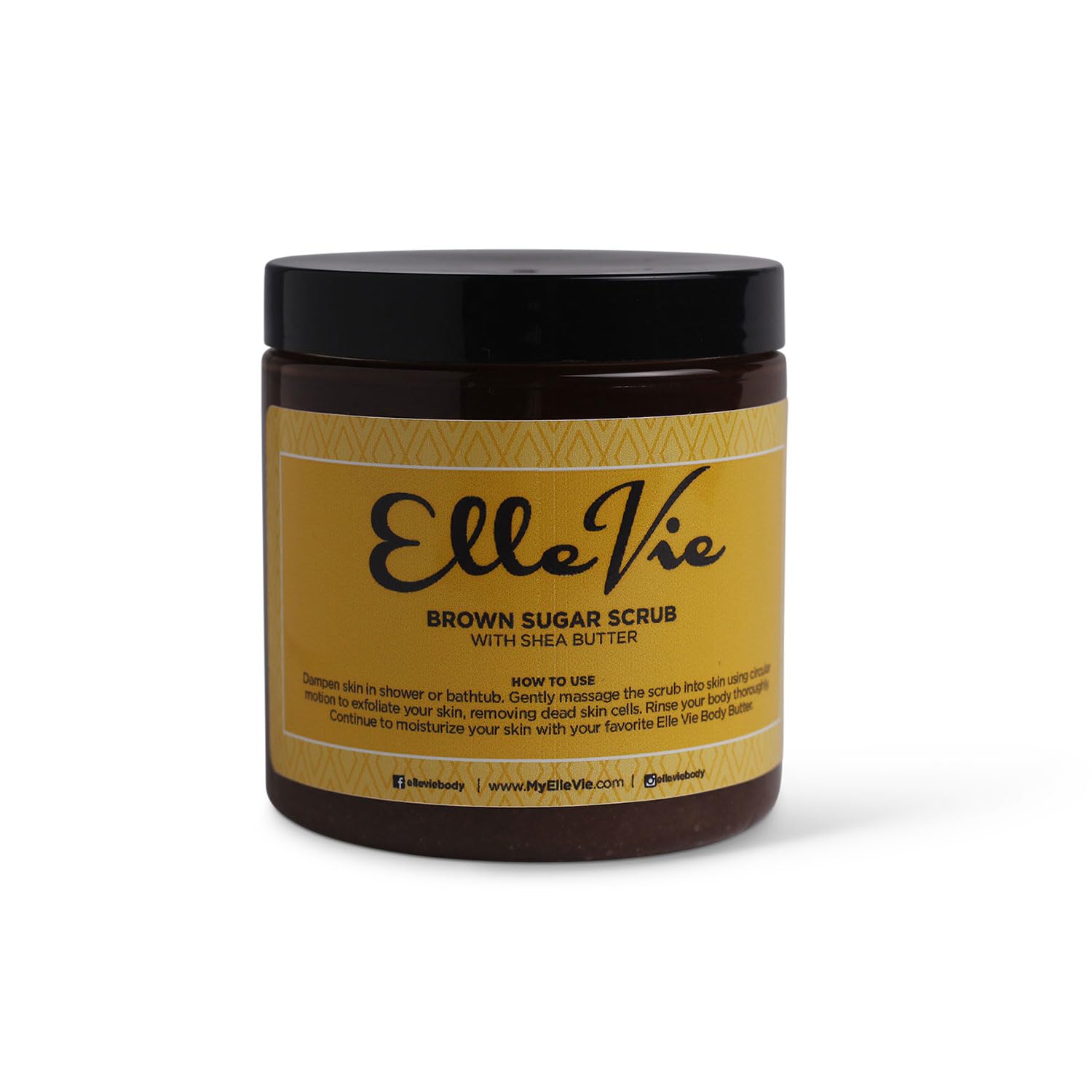 Elle Vie Unscented Body Scrub, Natural Polishing Scrub, Brown Sugar Body Exfoliator for Firm, Hydrated Skin, Body Scrub for Men & Women for Dry, Dead Skin