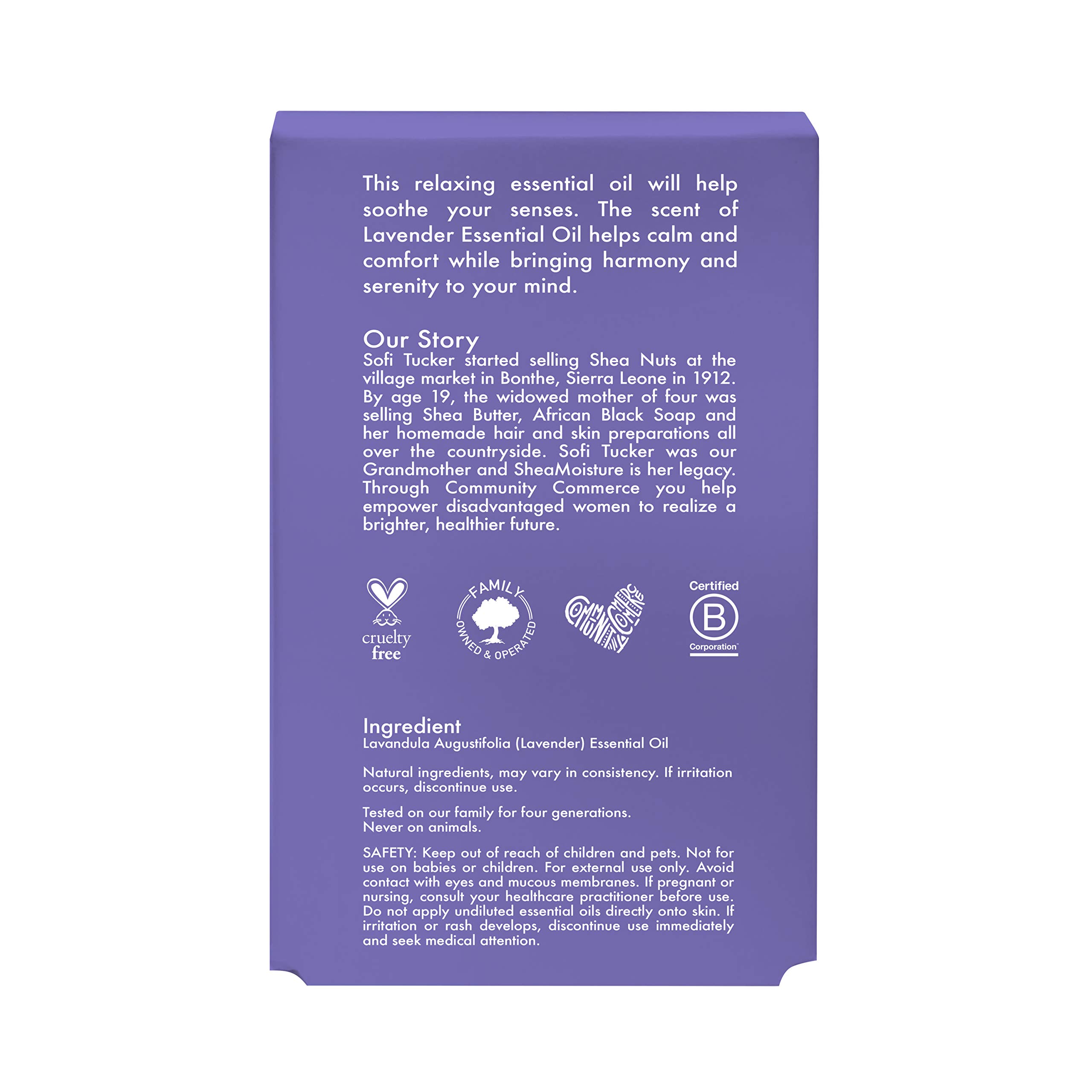 SheaMoisture Body Oil For Dry Skin Made With 100% Pure Essential Oil Lavender Skin Oil 0.45oz