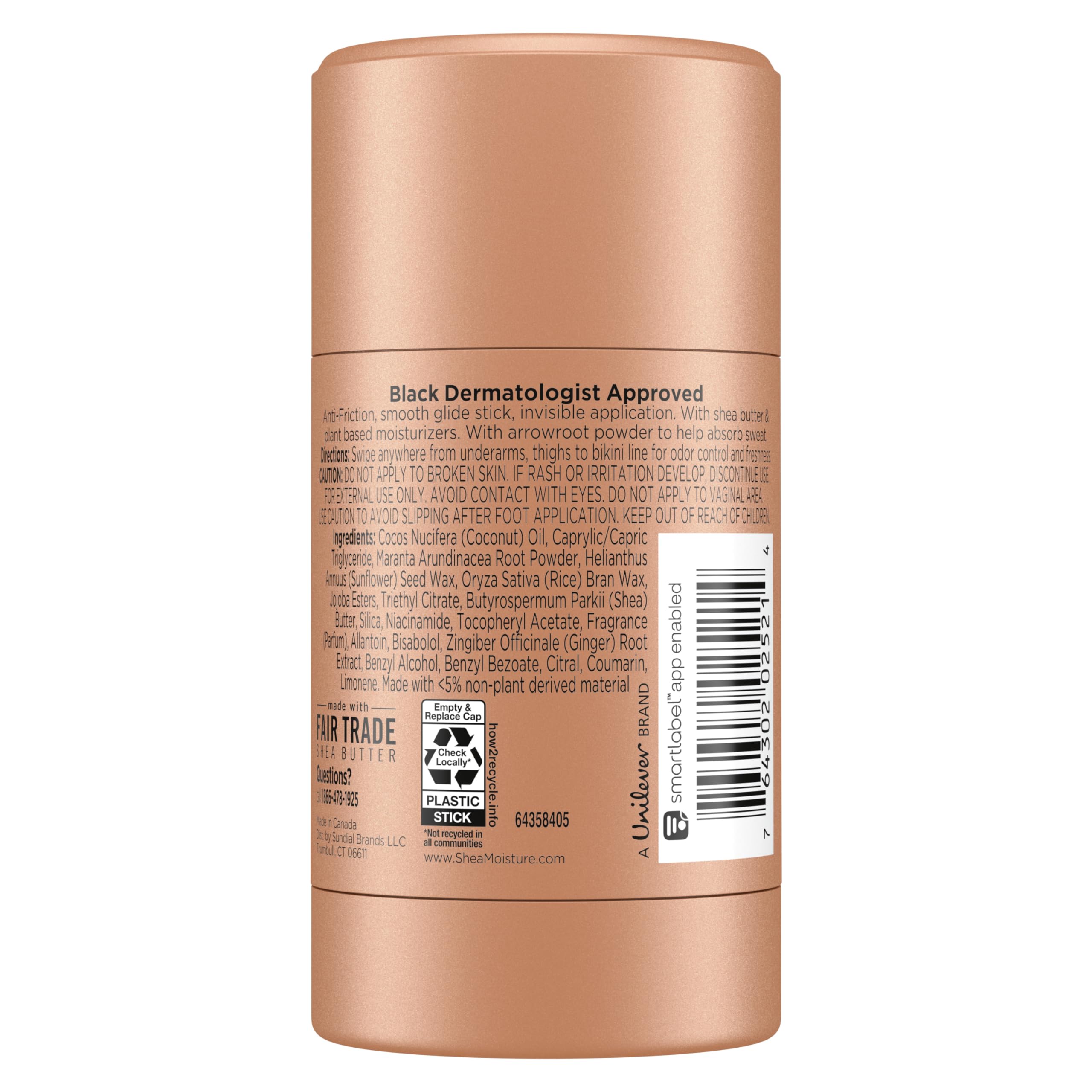 SheaMoisture Invisible Deo Stick Coconut & Hibiscus 3count Whole Body Plant Based, No Aluminum 2.6 oz